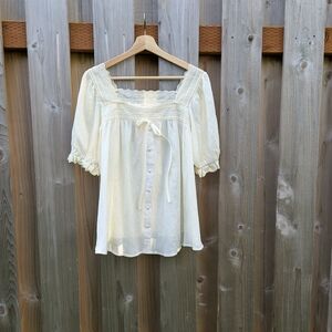NWT Cotton Peasant Top